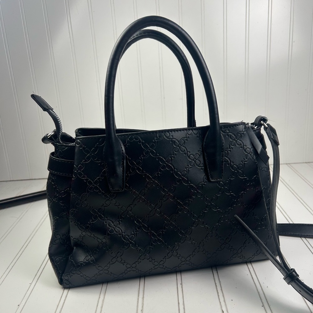 Nine West Black Vintage Y2K Shoulder Bag Faux Leather Lock Detail - Picture 6 of 13